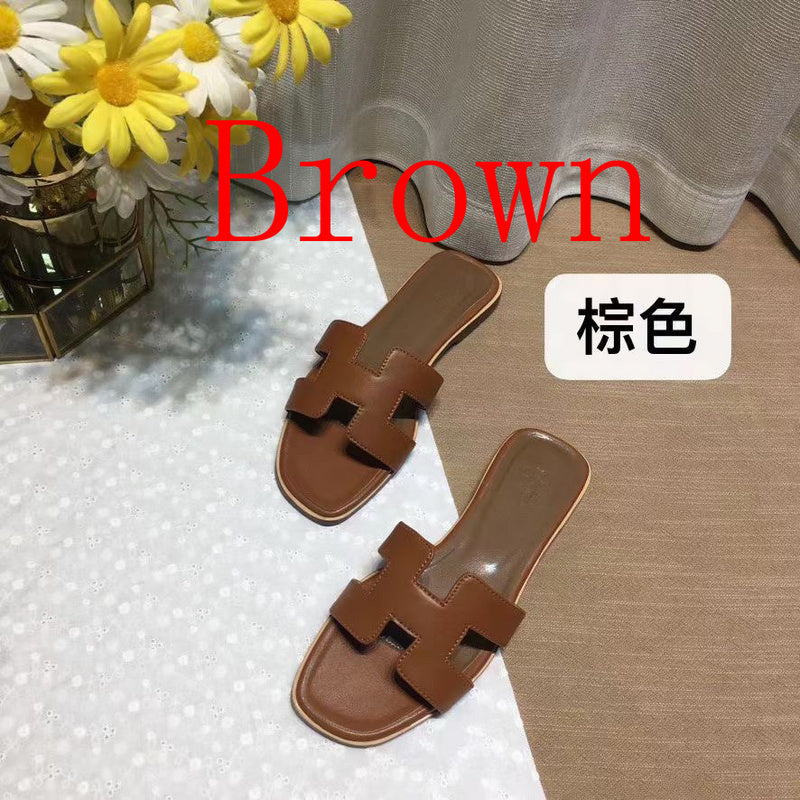 MJHS03 Women's Leather Slippers