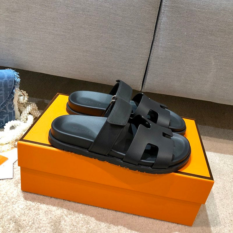 MJHS1 Unisex Leather Slippers