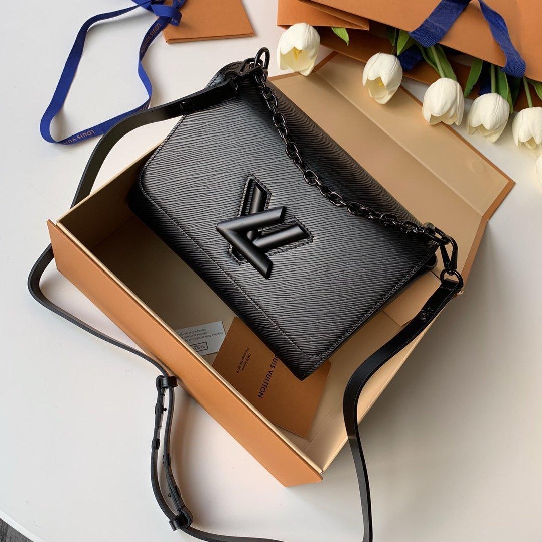 Louis Vuitton Twist MM Black Handbag