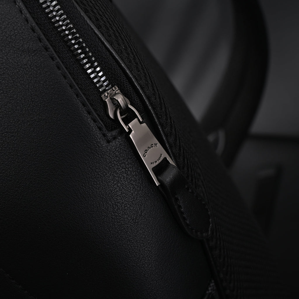 Coach West Backpack – Signature Canvas in Black/Grey - Black/Grey Monogram Pattern