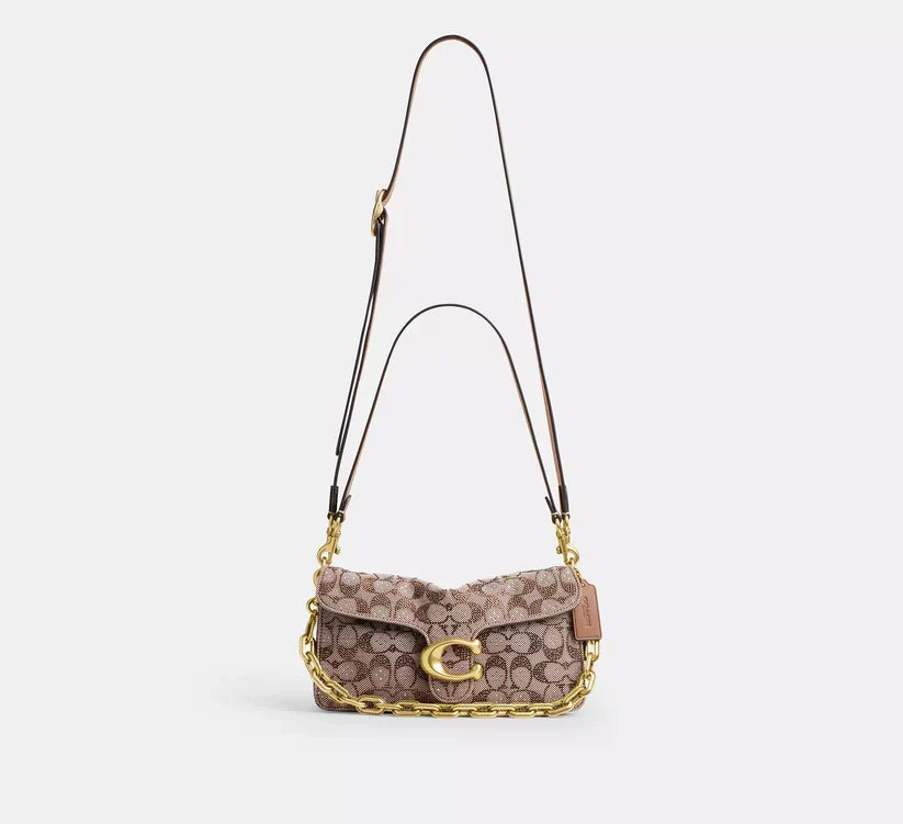 Coach Tabby Shoulder Bag 26 - Crystal Signature Jacquard