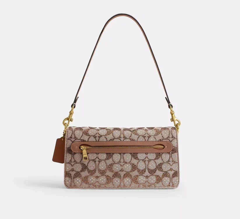 Coach Tabby Shoulder Bag 26 - Crystal Signature Jacquard