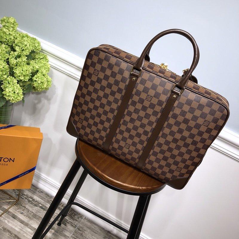 Louis Vuitton Checkered Canvas Briefcase