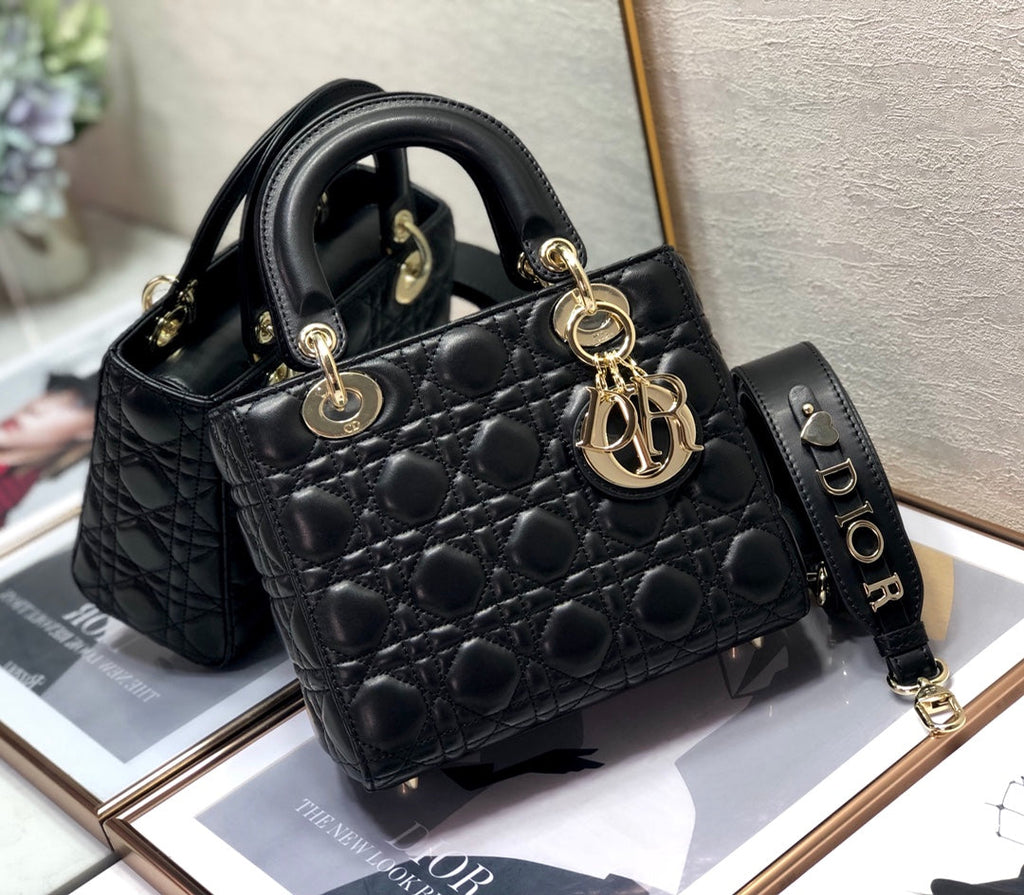 Dior Lady My Abcdior Lambskin Bag - Black