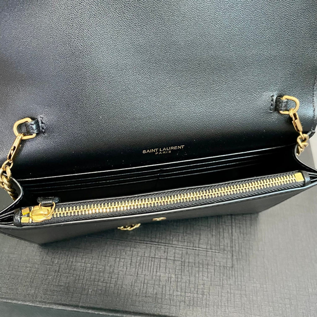 YSL Cassandra Shoulder Black Bag