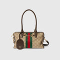 Gucci GG Canvas Boston Bag - Beige