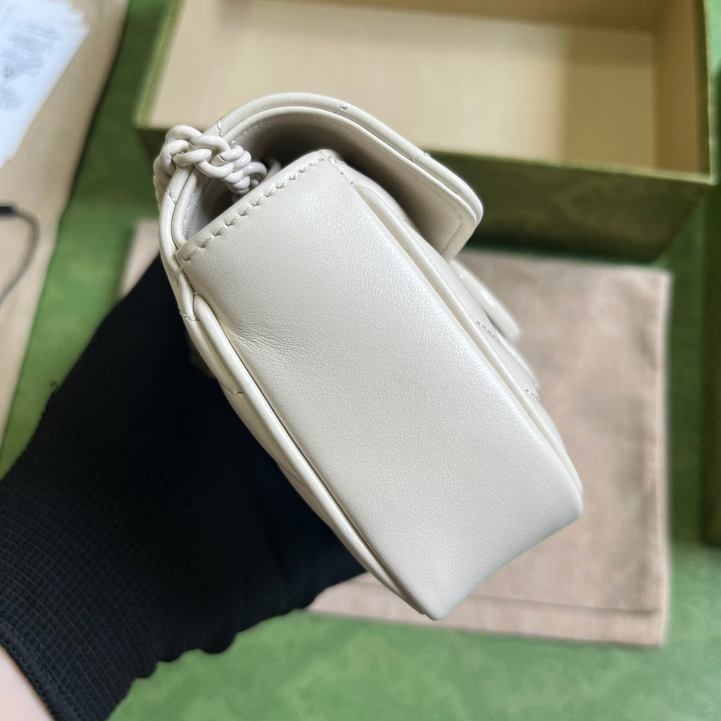 Gucci GG Marmont Belt Bag in White 476433