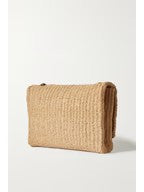 YSL Saint Laurent Kate Medium Raffia Shoulder Bag