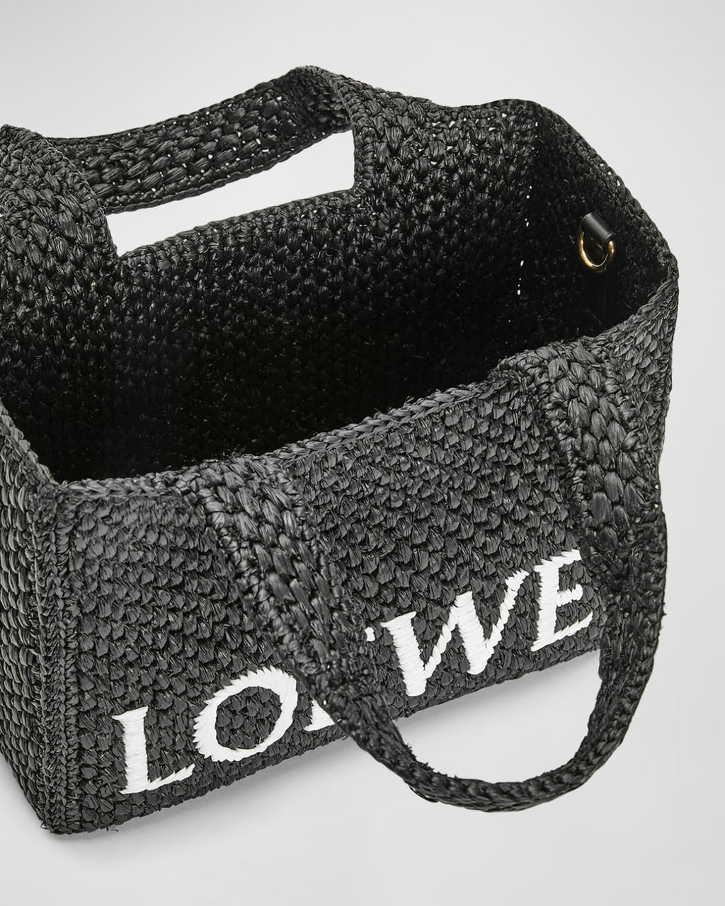 Loewe x Paula's Ibiza Font Tote Small Bag in Raffia