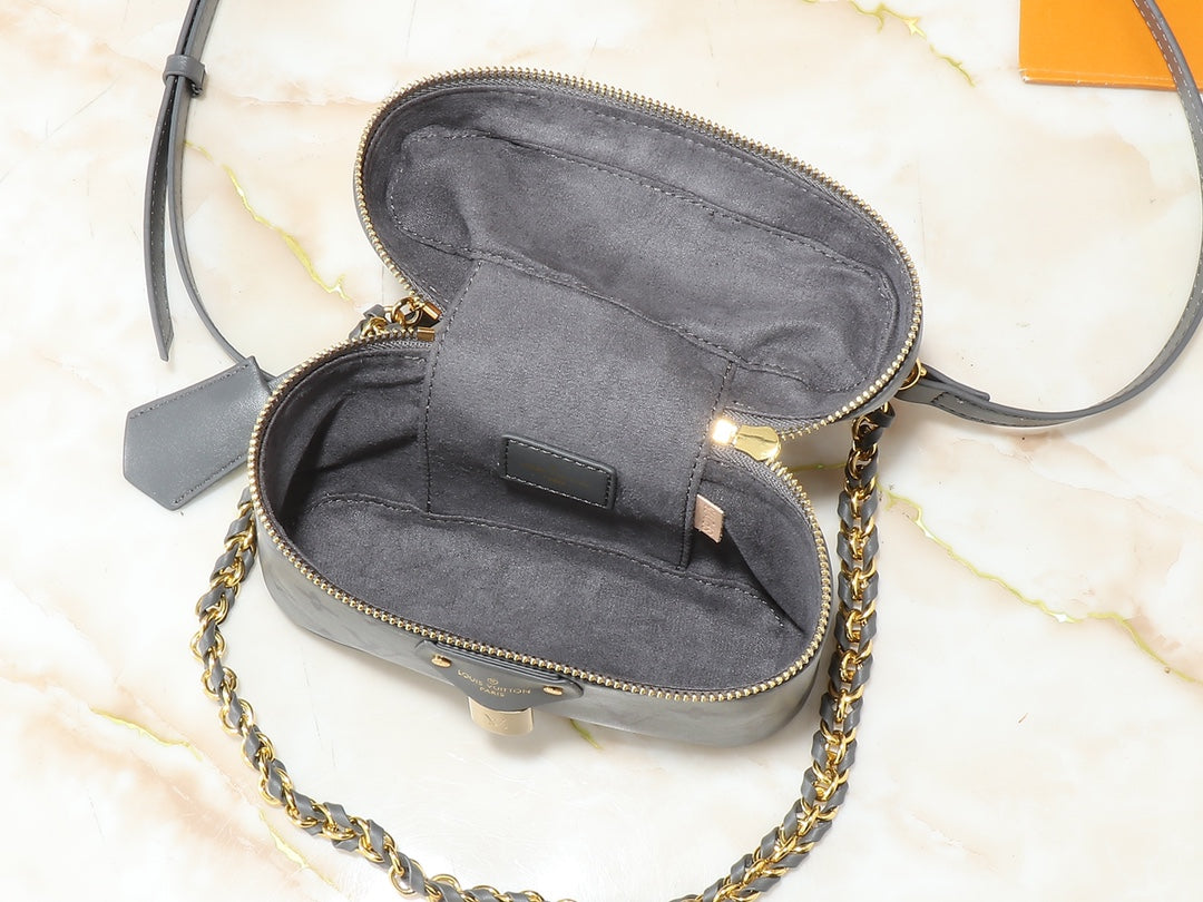 Louis Vuitton LV Vanity Chain Pouch Shoulder Bag - Gray