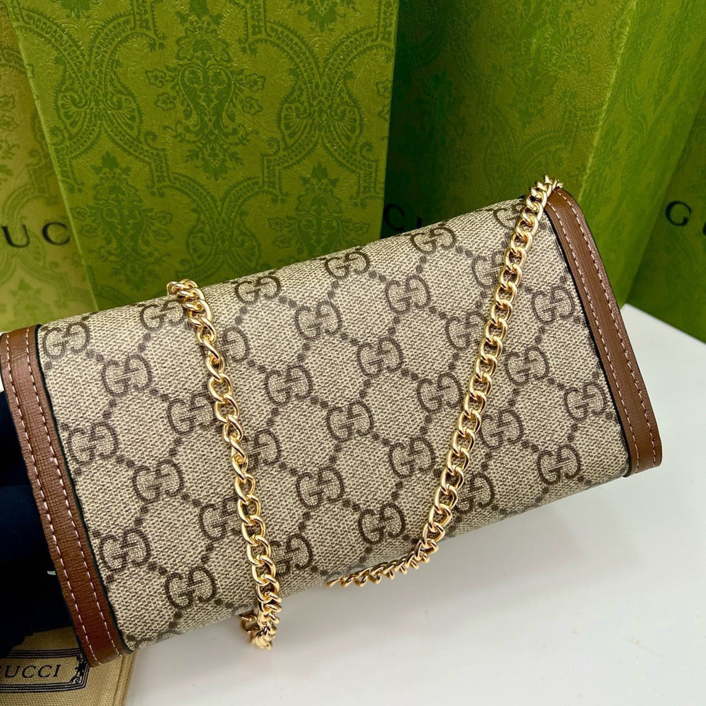 Gucci Brown Saddle Buckle Handbag