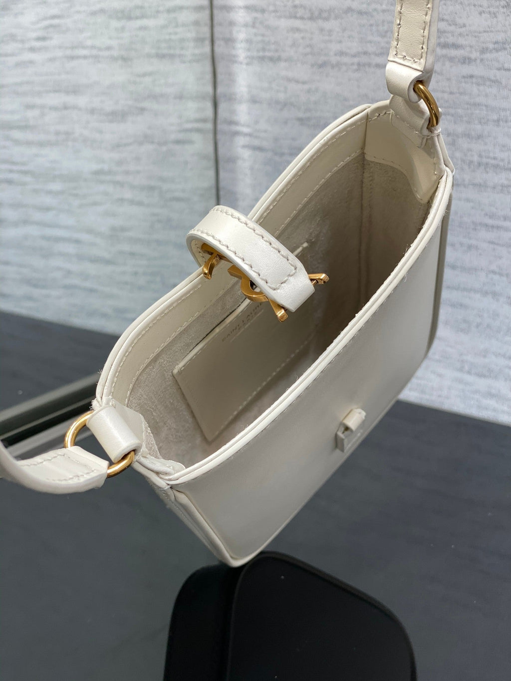 YSL Le 5 a 7 Mini White Bag