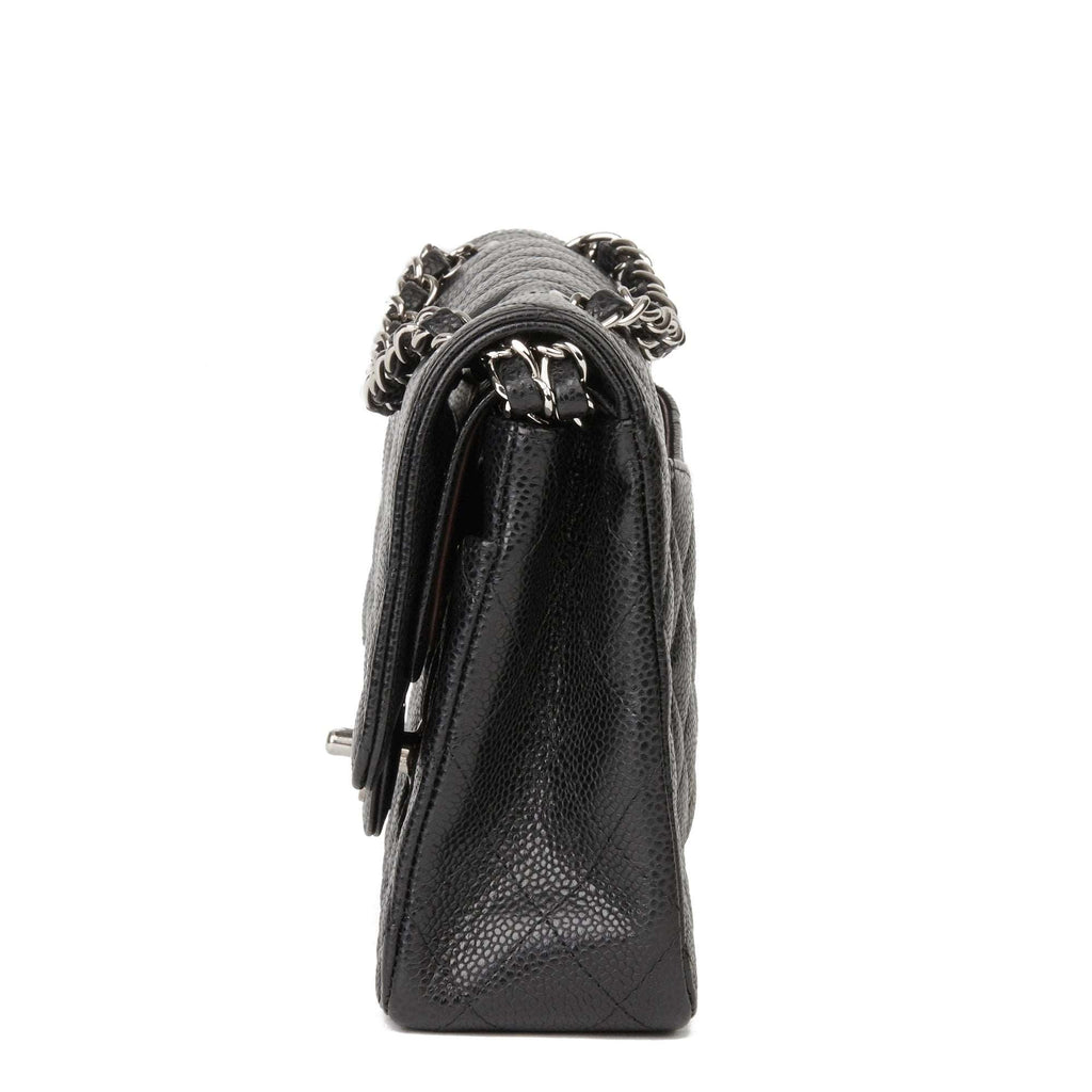 Chanel Classic Flap Bag with Silver Hardware - Black