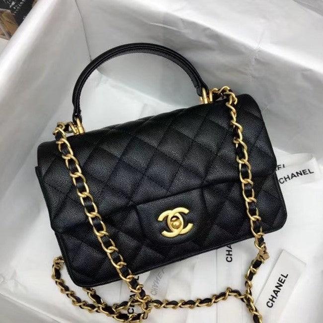 Chanel Mini Flap Bag with Top Handle Caviar