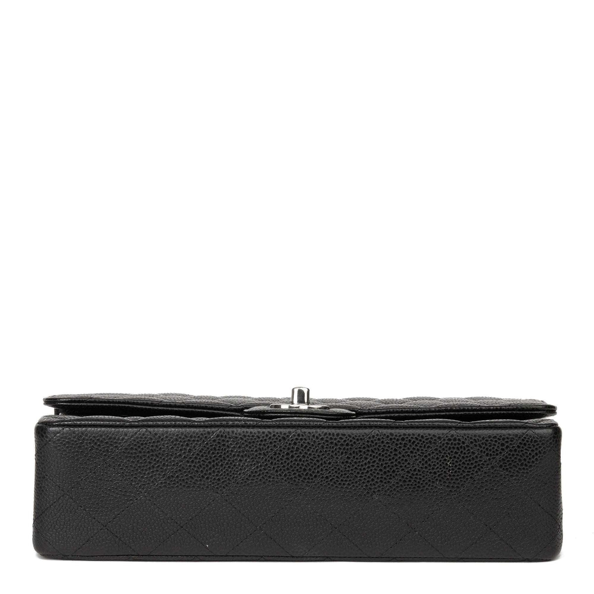 Chanel Classic Flap Bag with Silver Hardware - Black