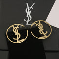 YSL Monogram Earrings - 18K Yellow Gold