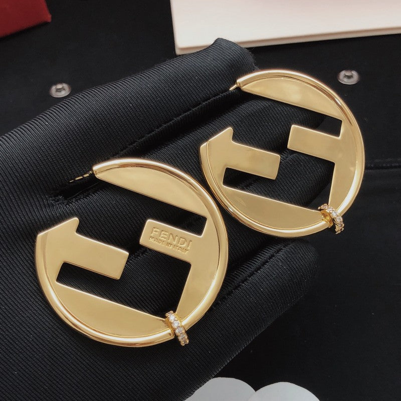 Fendi Big Round Earrings - 18K Yellow Gold