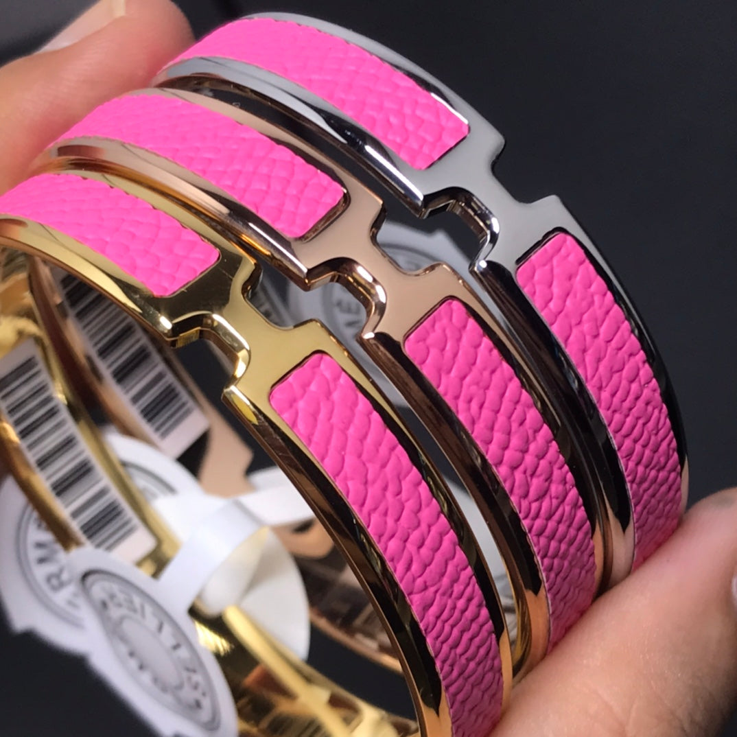 Hermes Olympe Pink Bracelet