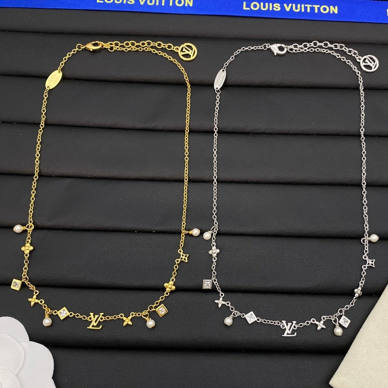 Louis Vuitton Pearl Gold Necklace