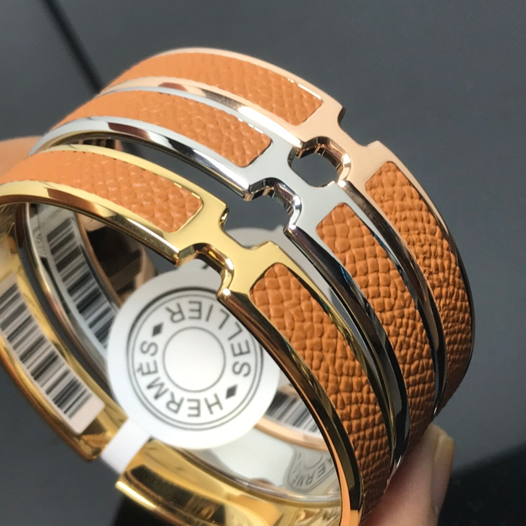 Hermes Olympe Orange Bracelet