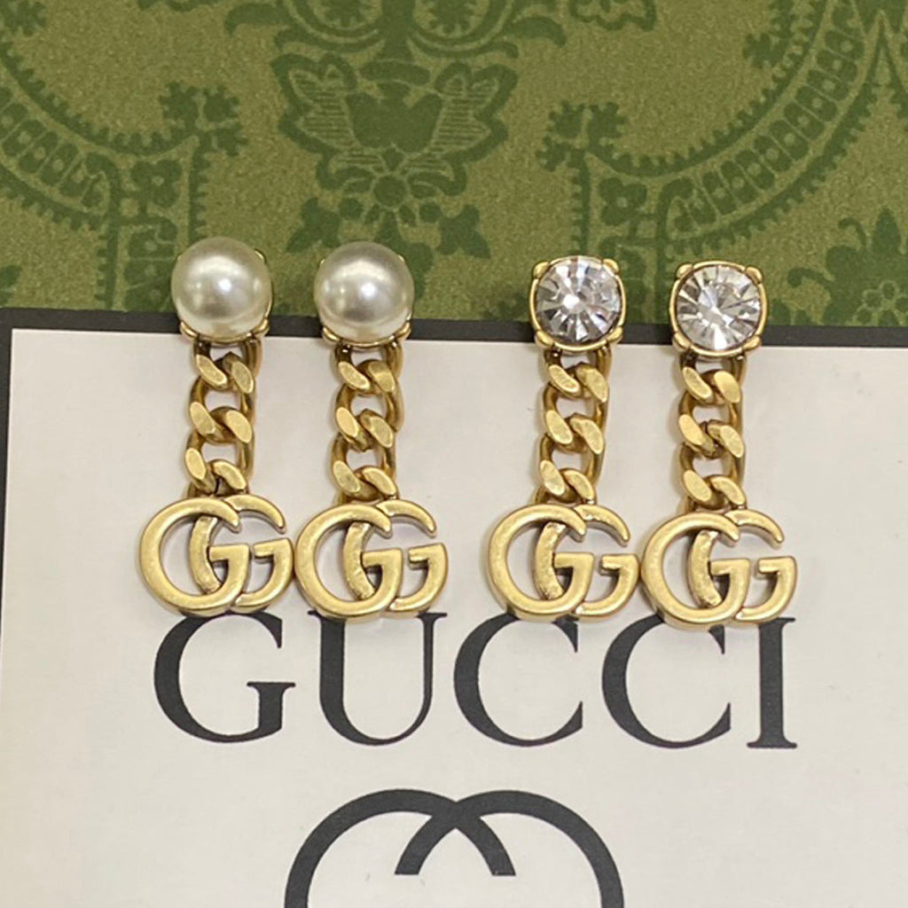 Gucci Double G Chain Earrings - 18K Yellow Gold