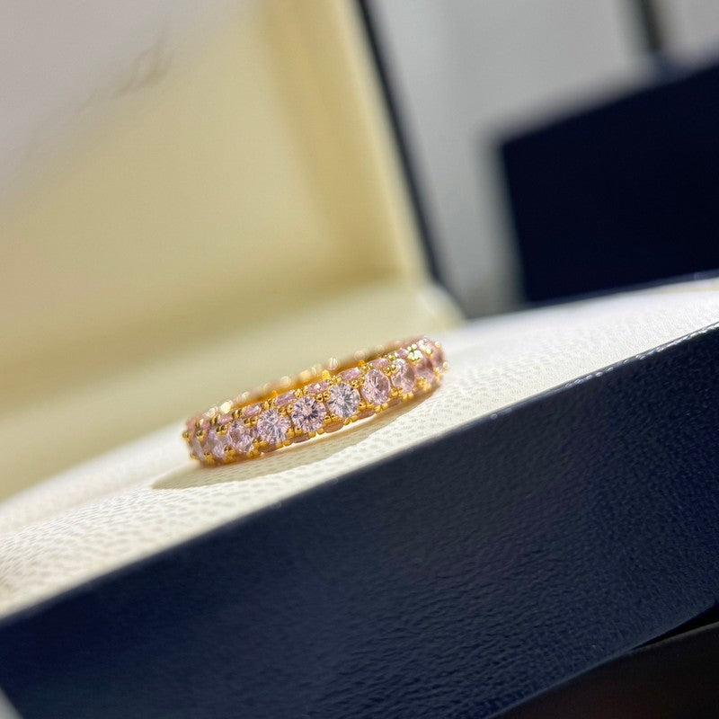 Tiffany Pink Crystal Ring - 18K Rose Gold