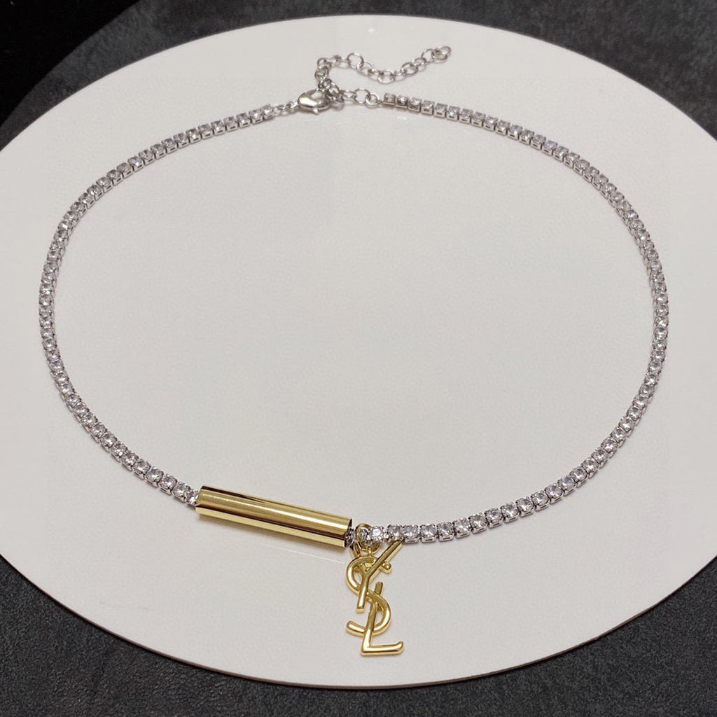 YSL Chain Diamond Necklace