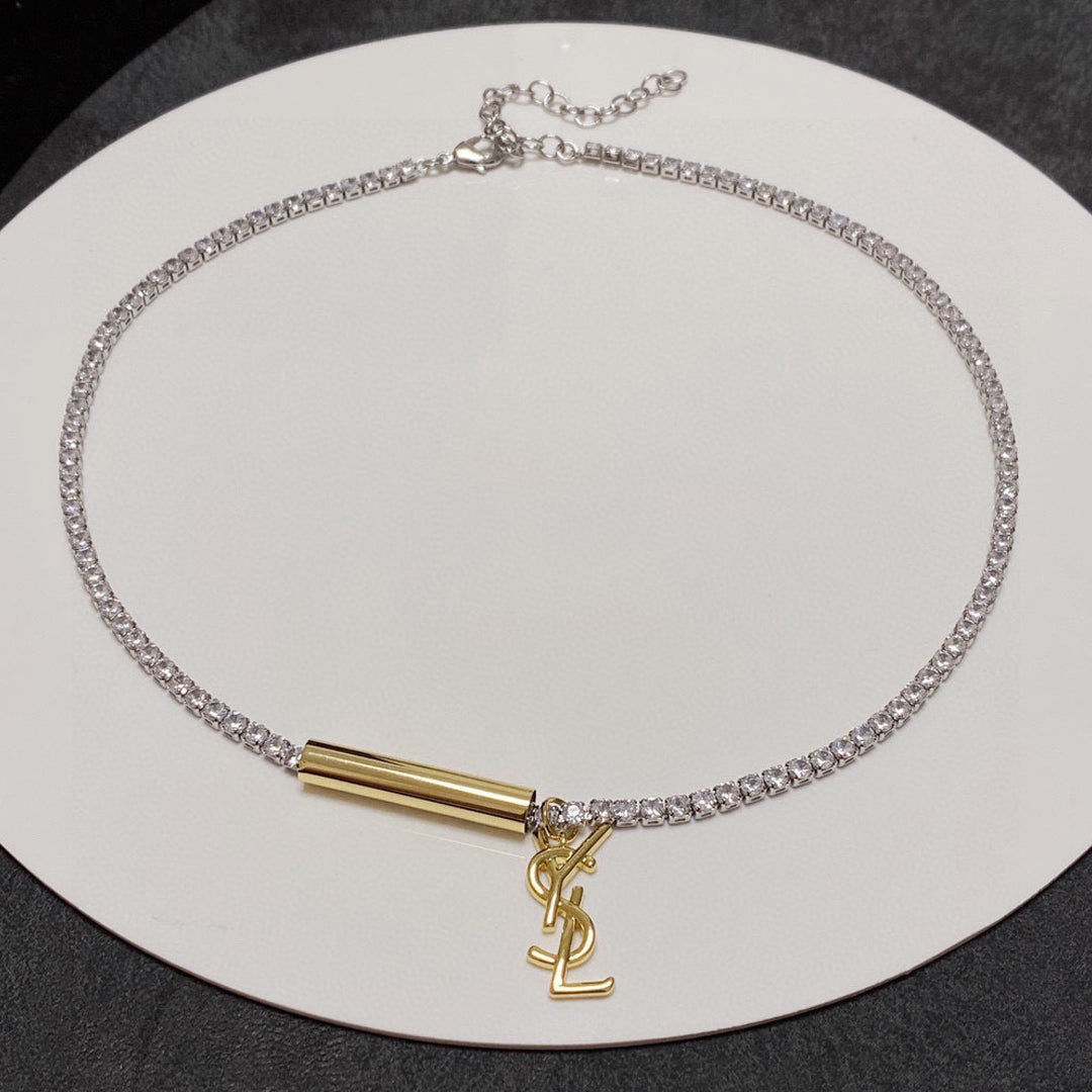 YSL Chain Diamond Necklace