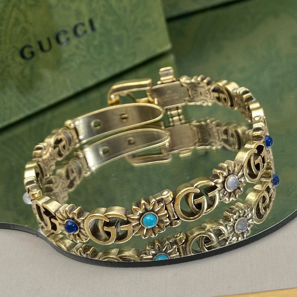 Gucci Double G Flowers Bracelet