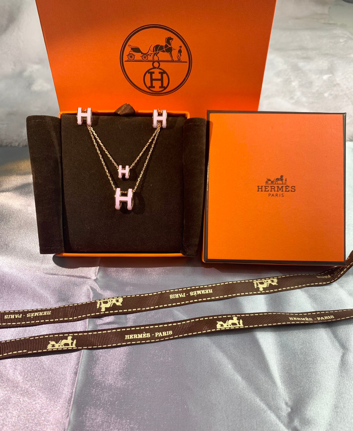 Hermes Mini Pop Pink Necklace