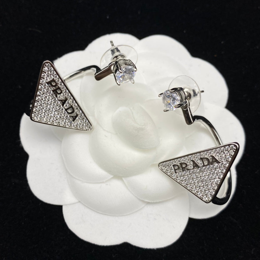 Diamond Earrings - 18K White Gold