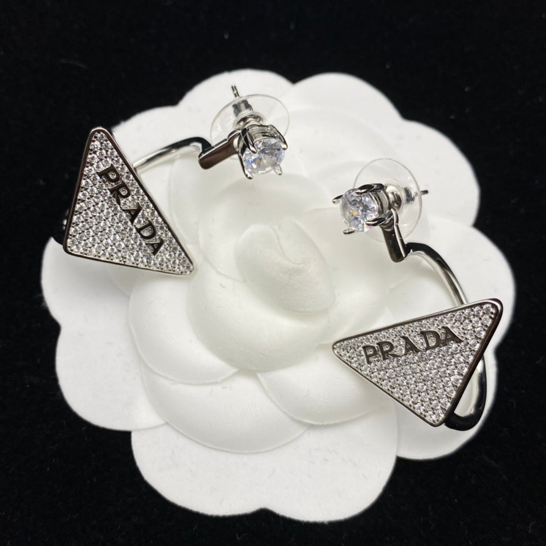 Diamond Earrings - 18K White Gold