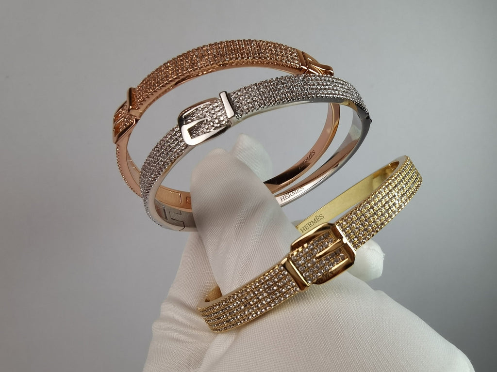 Hermes Kelly Diamond Vintage Bracelet - 18K Gold