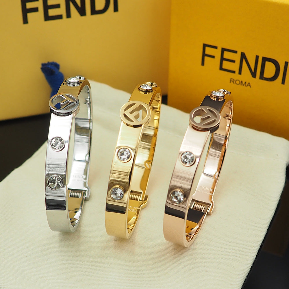 Fendi Is Crystal Bracelet - 18K Gold