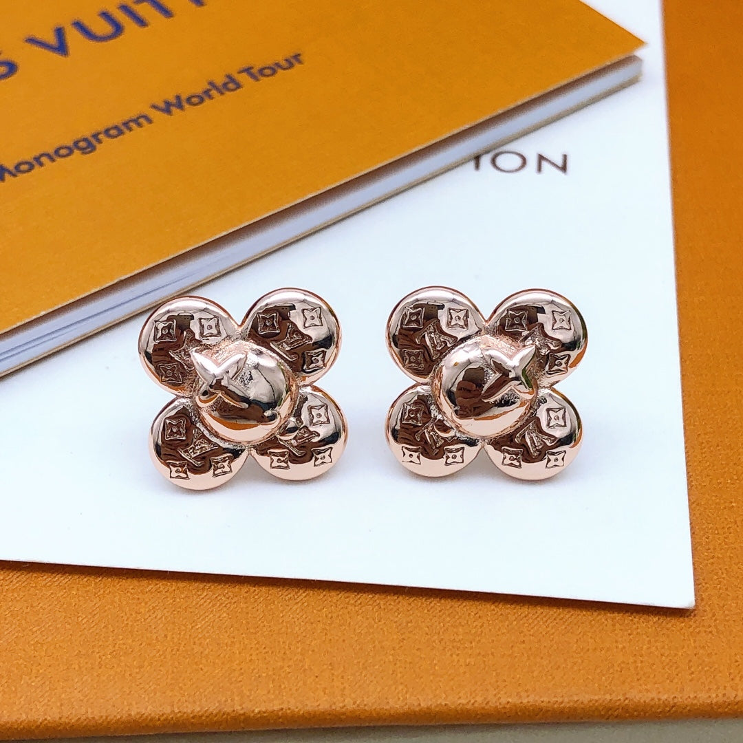 Louis Vuitton Vivienne Earrings - 18K Rose Gold