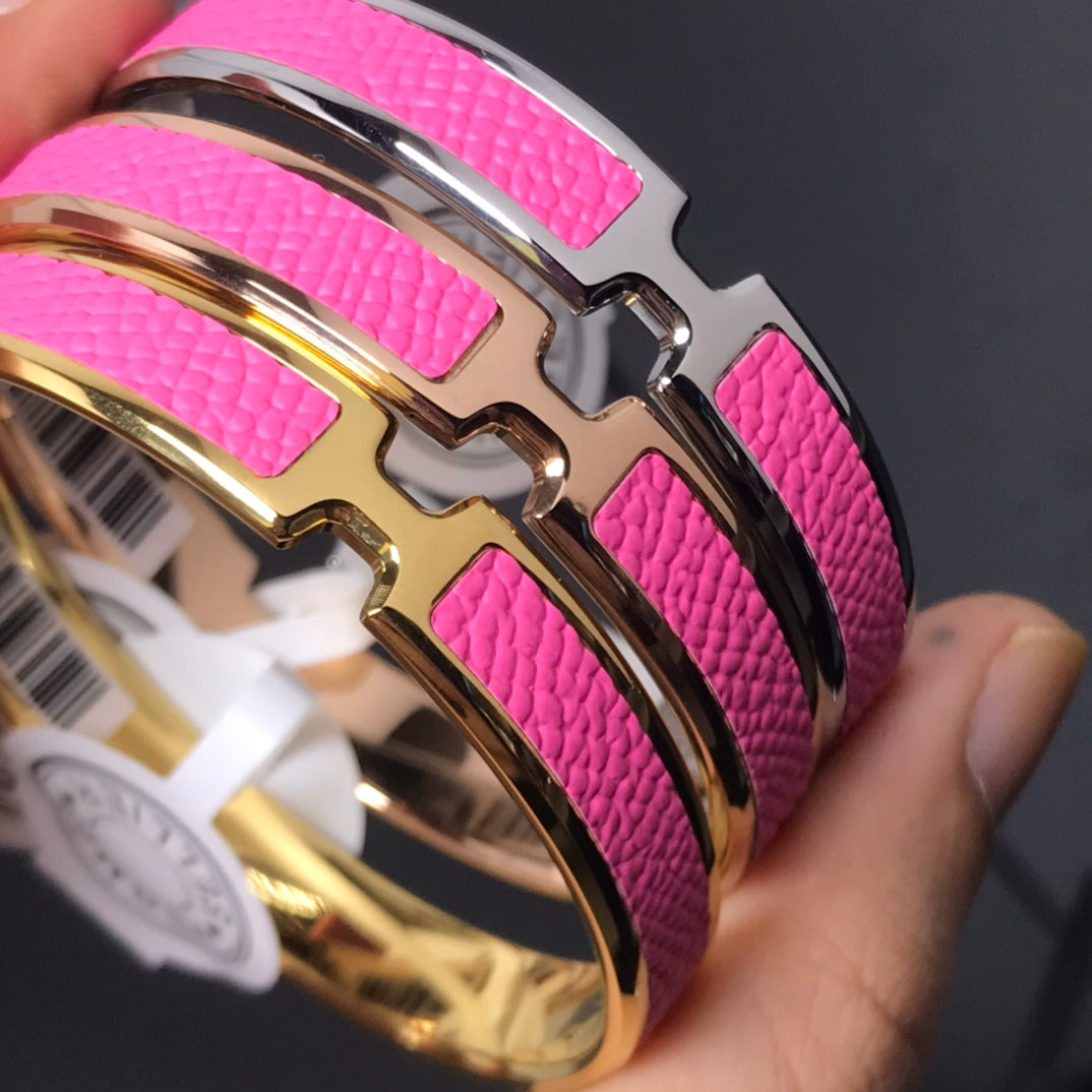 Hermes Olympe Pink Bracelet