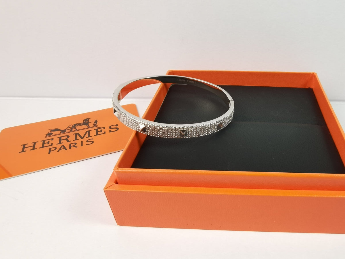 Hermes Collier De Chien Diamond Bracelet - 18K Gold