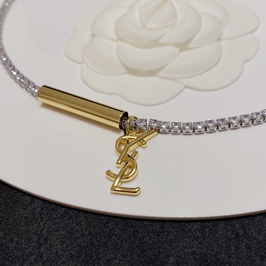 YSL Chain Diamond Necklace