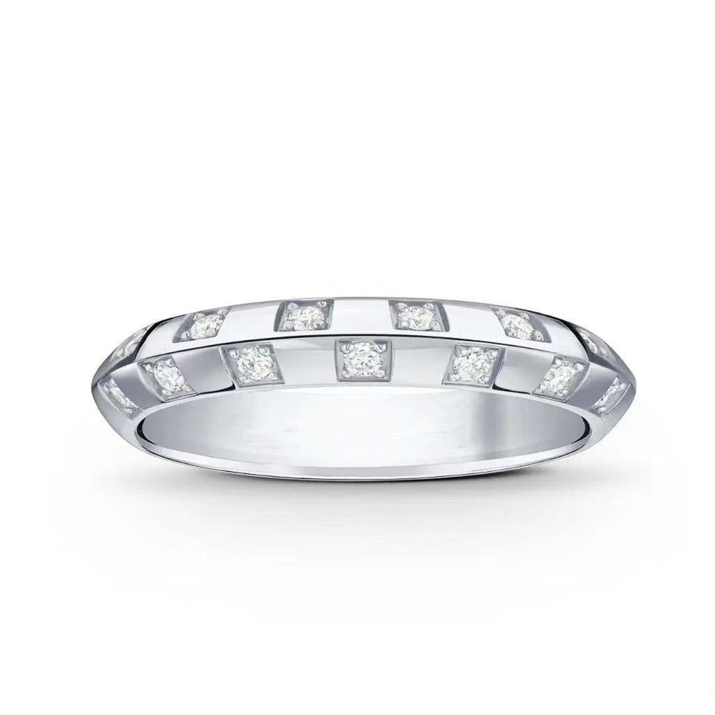 Louis Vuitton Damier Diamond Ring - 18K White Gold