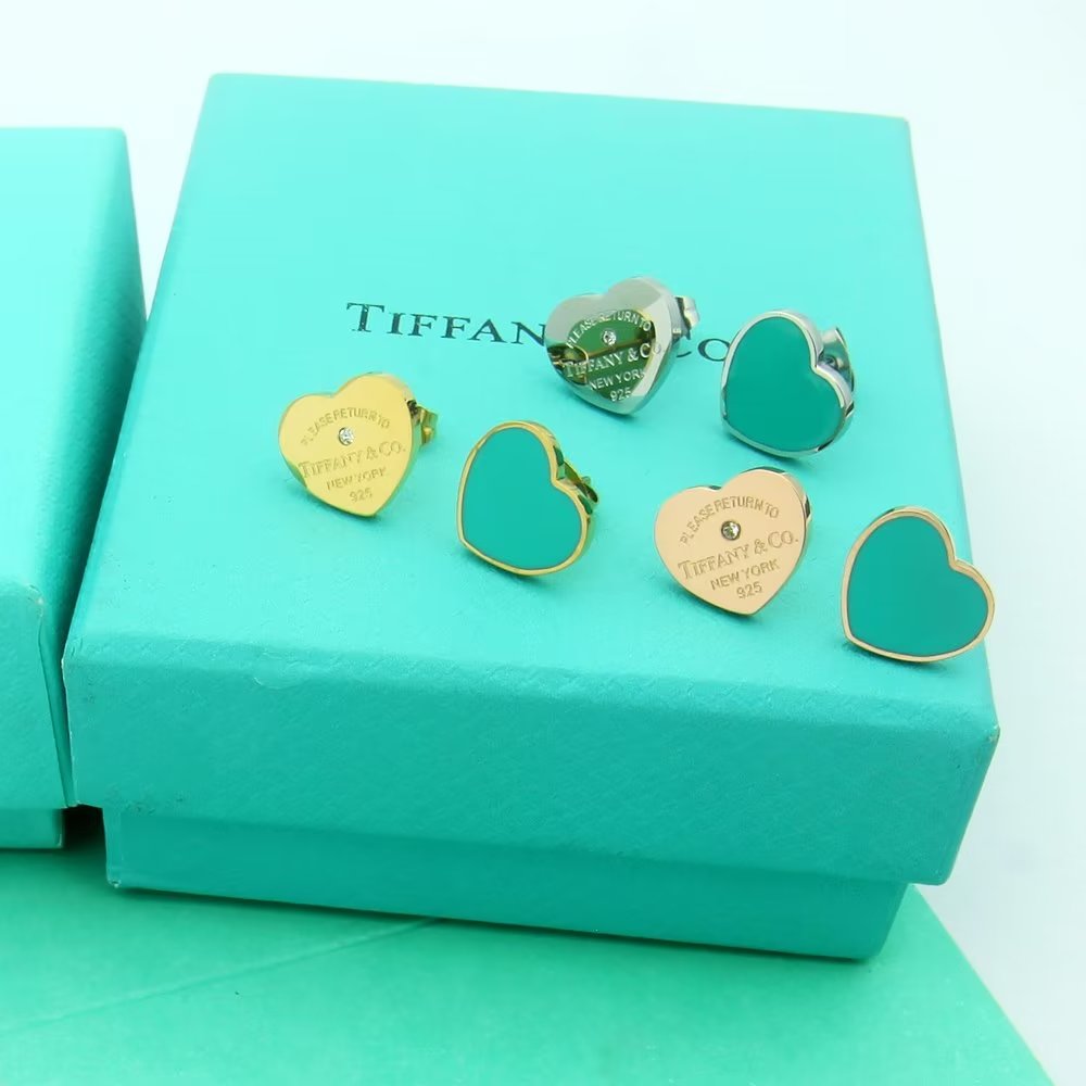 Return to Tiffany Blue Heart Earrings - 18K Gold