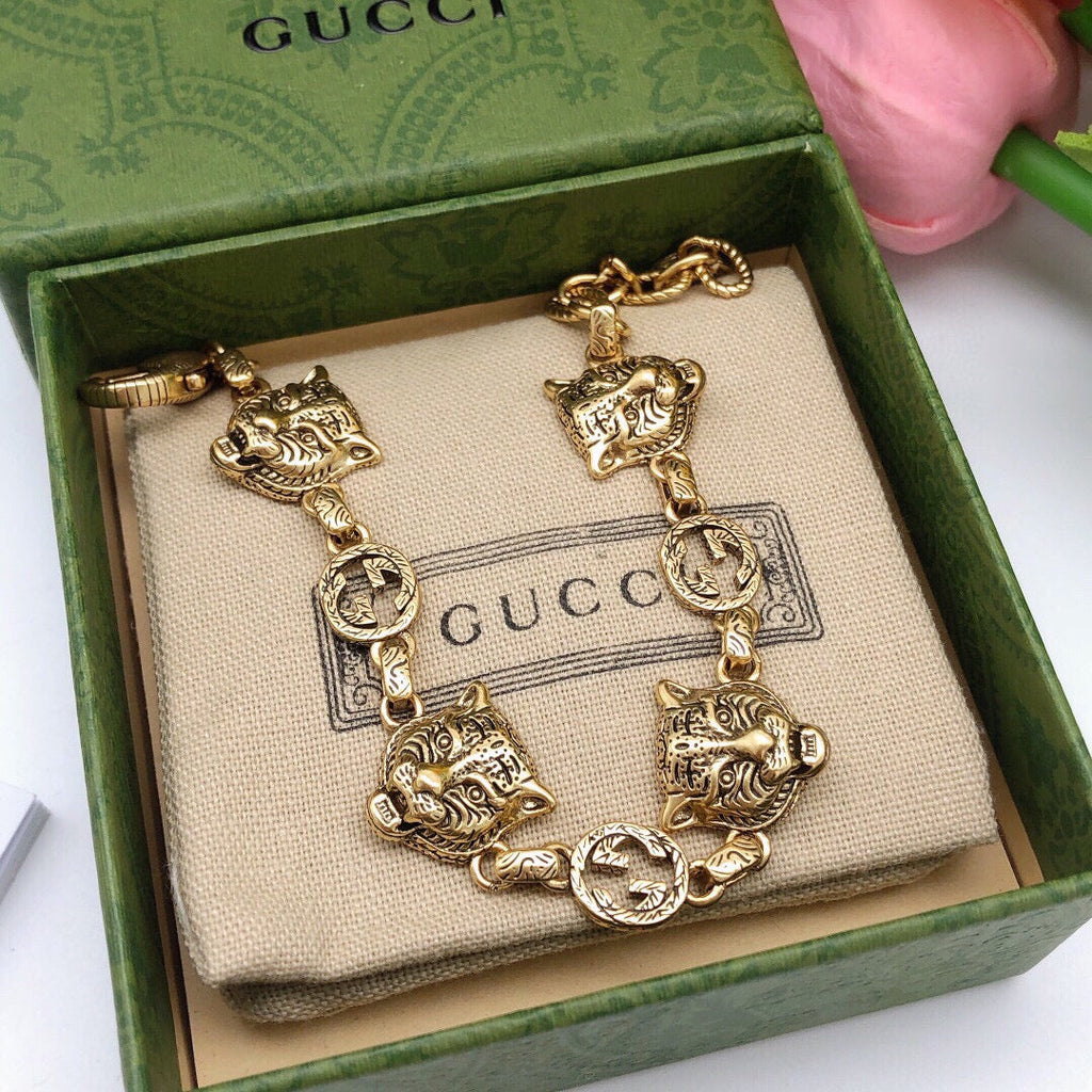 Gucci Double G Tiger Bracelet