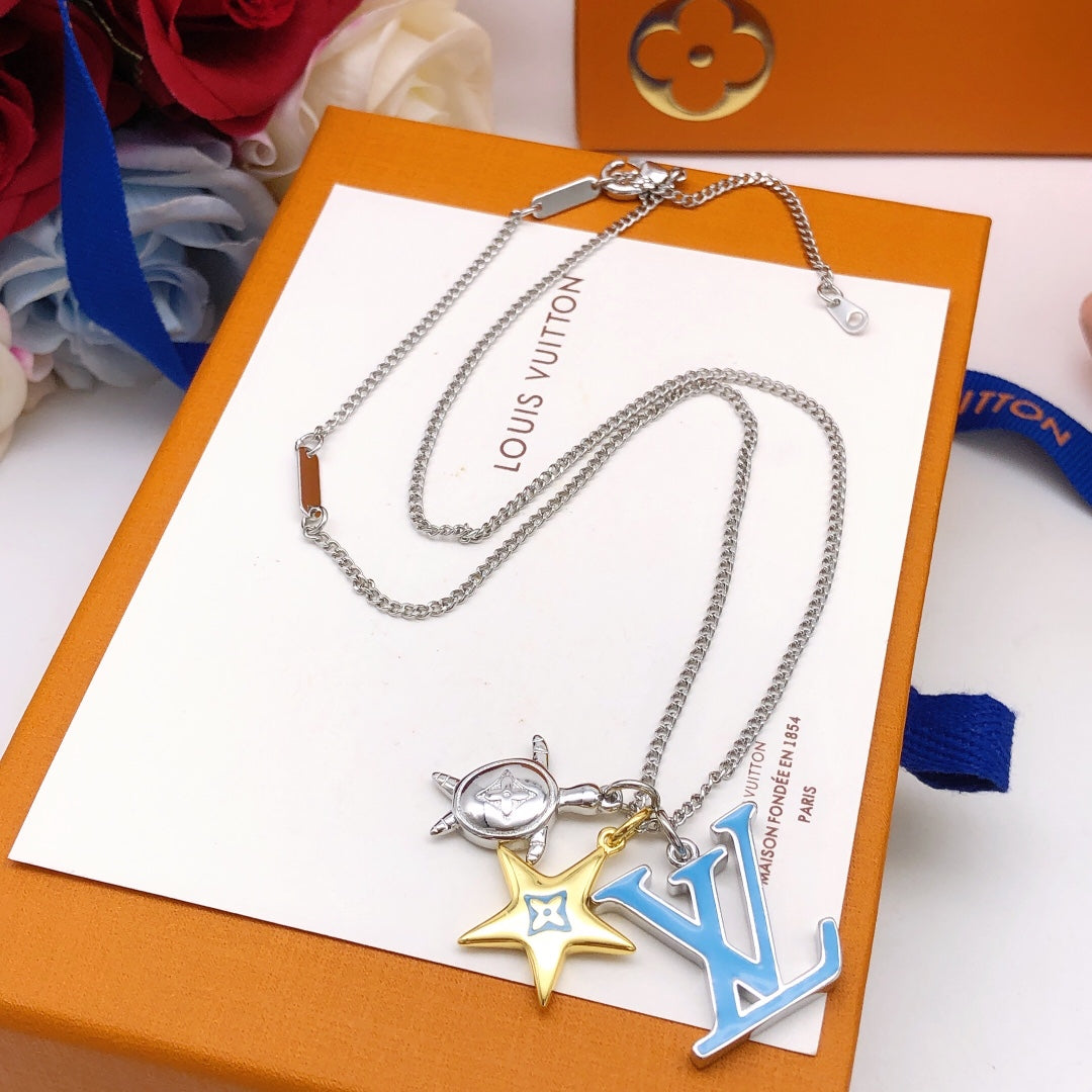 Louis Vuitton Turquoise Chain Necklace