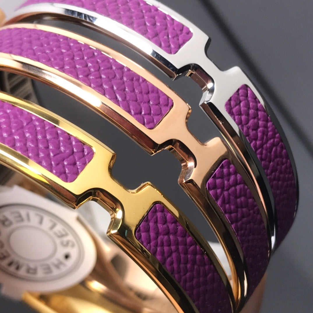 Hermes Olympe Purple Bracelet