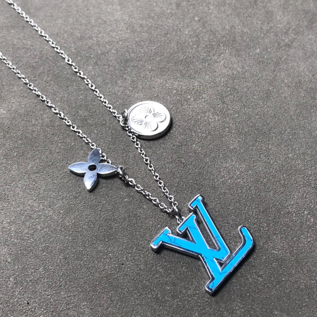 Louis Vuitton Blue Turquoise Necklace