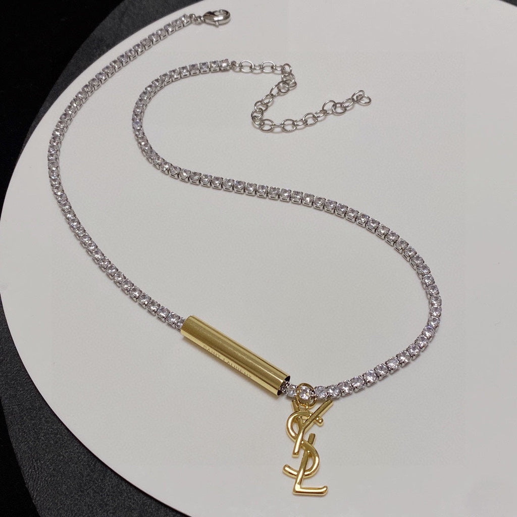 YSL Chain Diamond Necklace