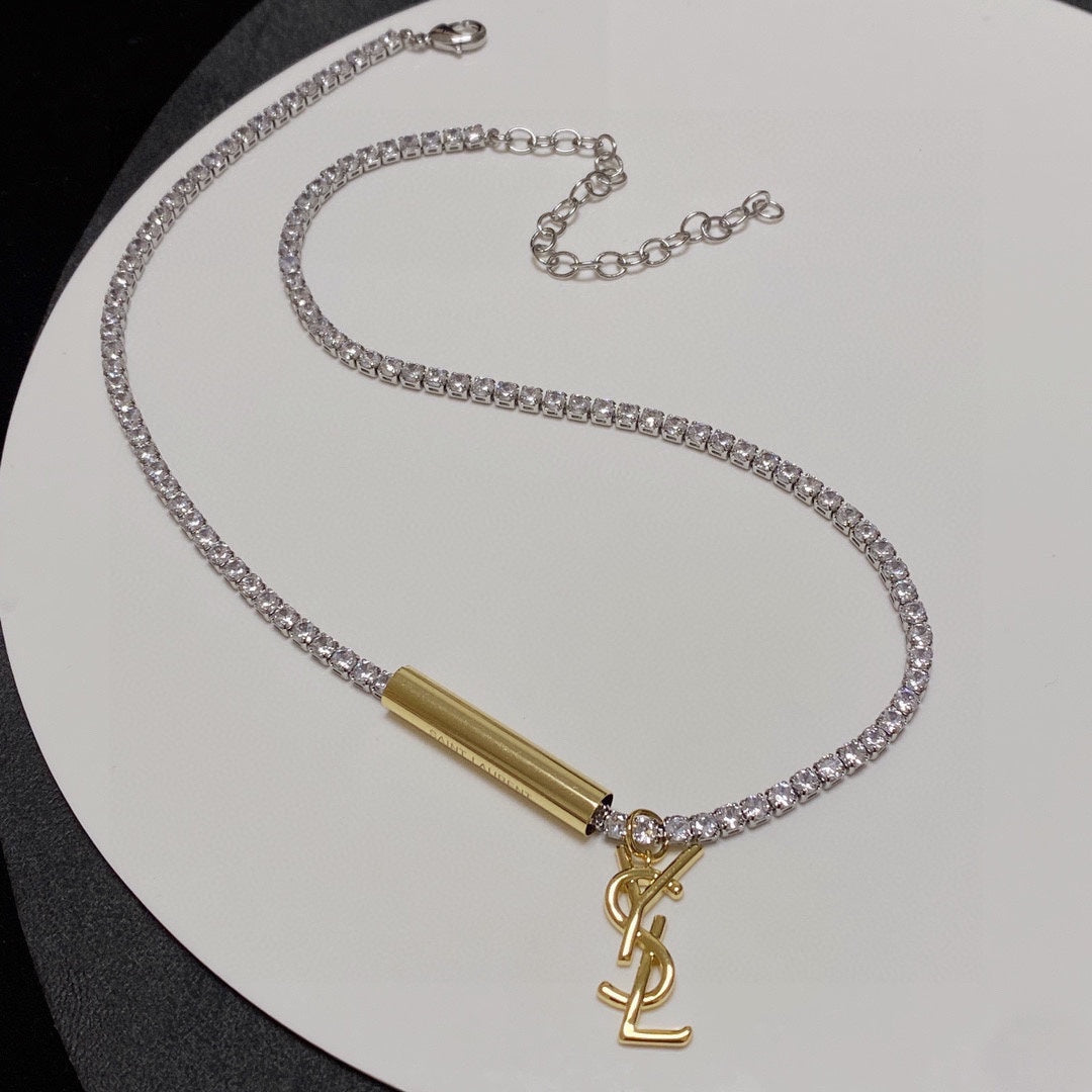 YSL Chain Diamond Necklace