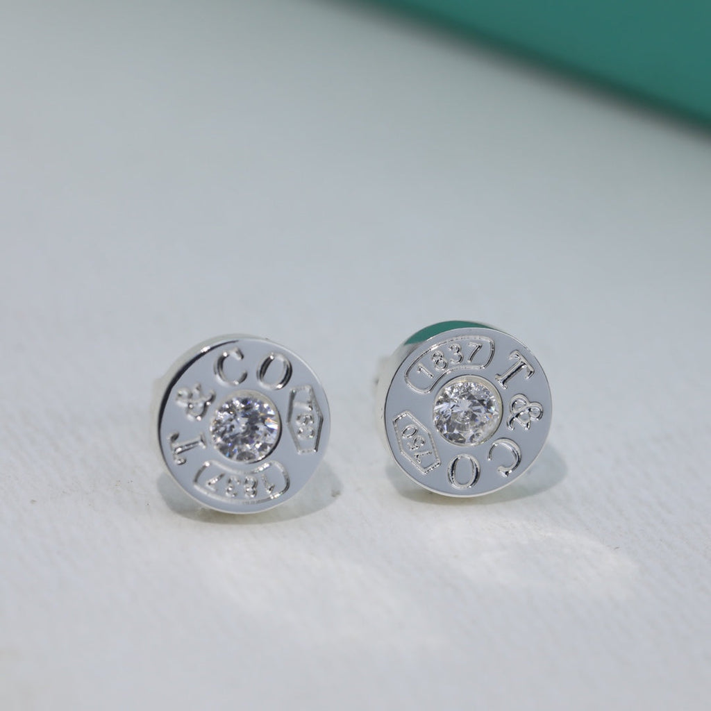 Tiffany 1837 Diamond Earrings - 18K White Gold