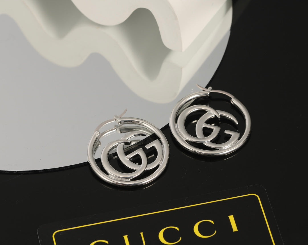 Gucci Double G Earrings - 2.5 cm Height - 18K Yellow Gold