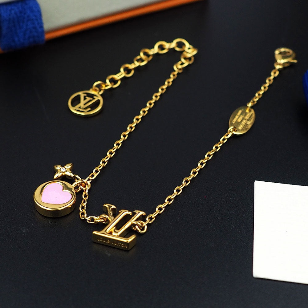 Louis Vuitton Iconic Pink Heart Bracelet