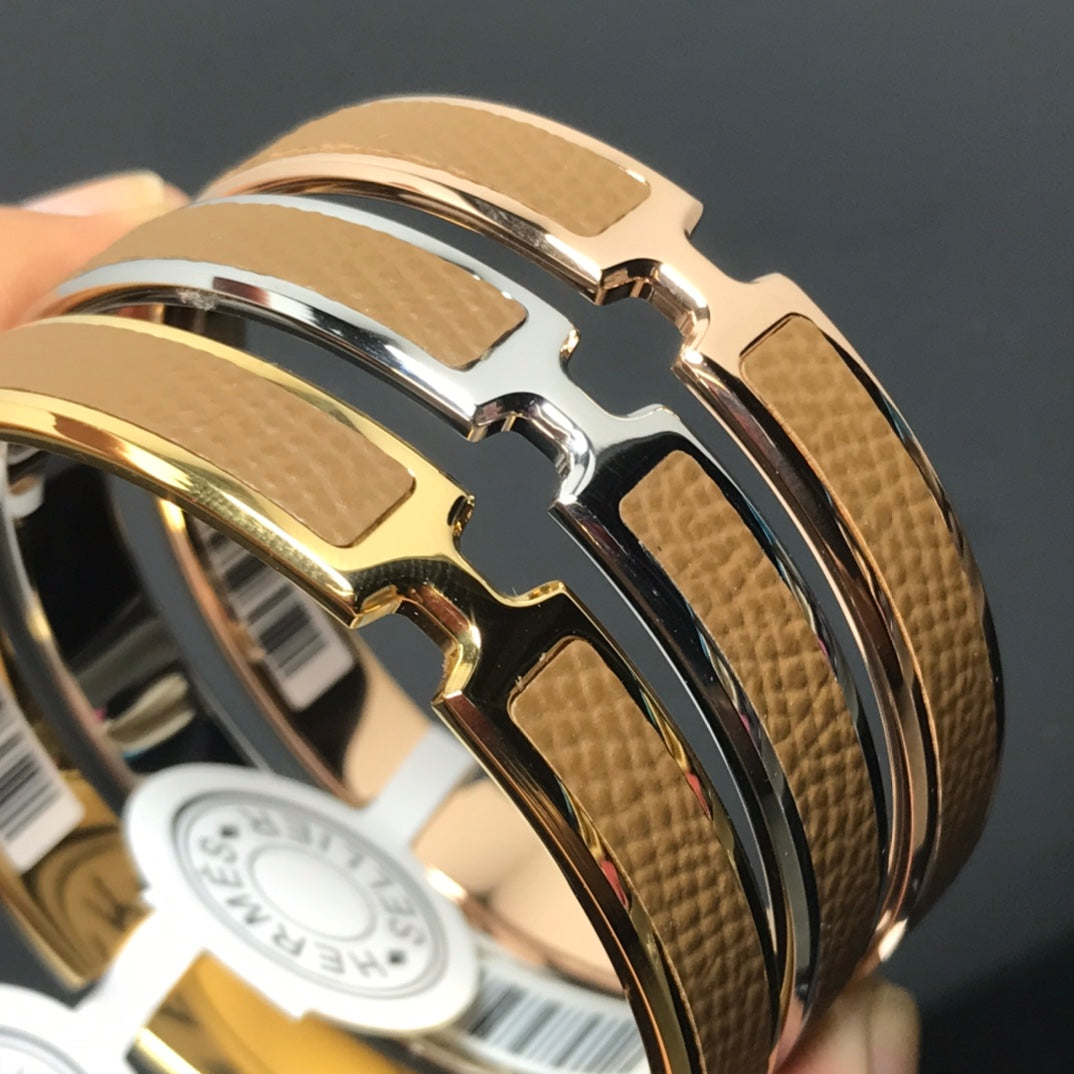 Hermes Olympe Brown Bracelet